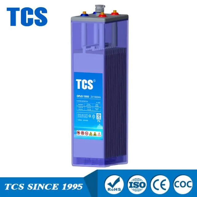 OPzS 1500 2V 1500Ah Свинцово-кислотная батарея глубокого цикла для солнечной батареи для резервного источника питания