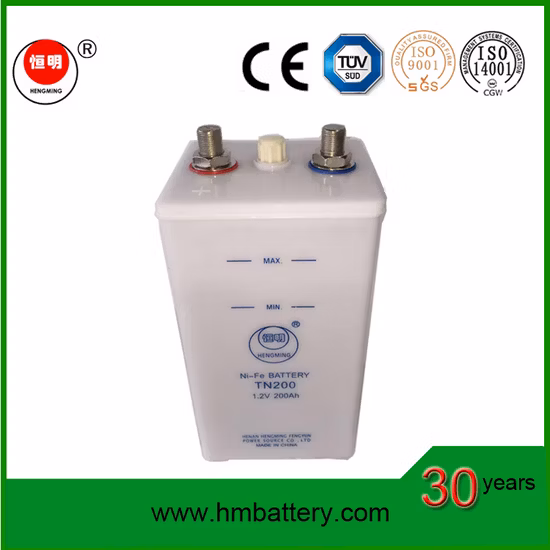 35 Years Life Nickel Iron 12V 200ah 250ah Deep Cycle Nickel Iron Battery Solar Battery for Solar Panels